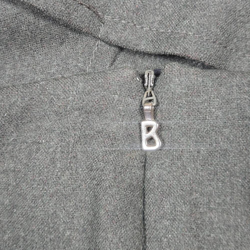 VTG Bogner Sz 10 Long Wool Cashmere Trousers Grey Straight Leg Y2K - Picture 3 of 12
